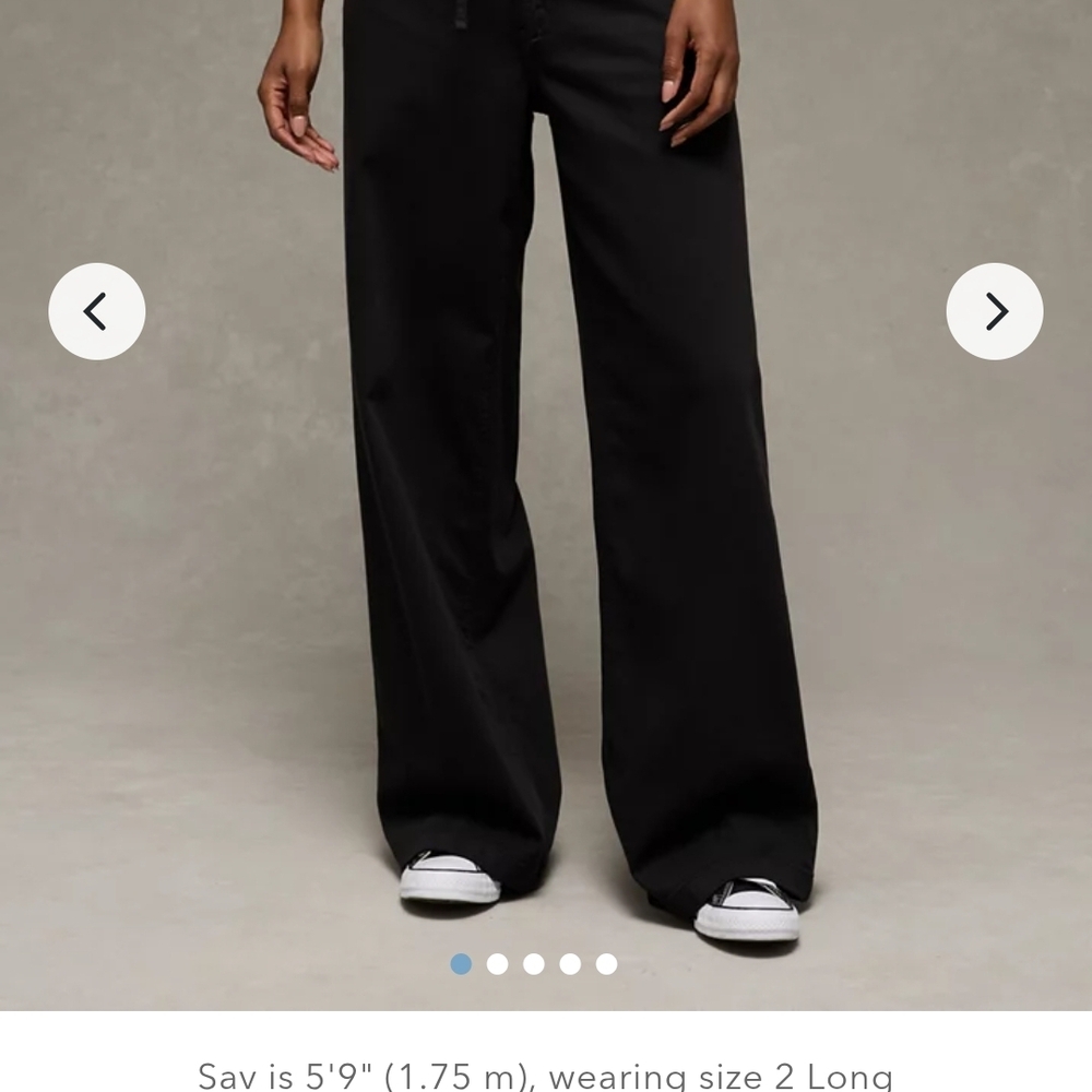 American Eagle Outfitters Black Ultra Wide Leg Size 2 Regular NWT
